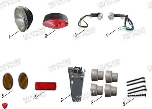 L Eclairage AZMOTORS PIECES E-PTIO ELECTRIQUE