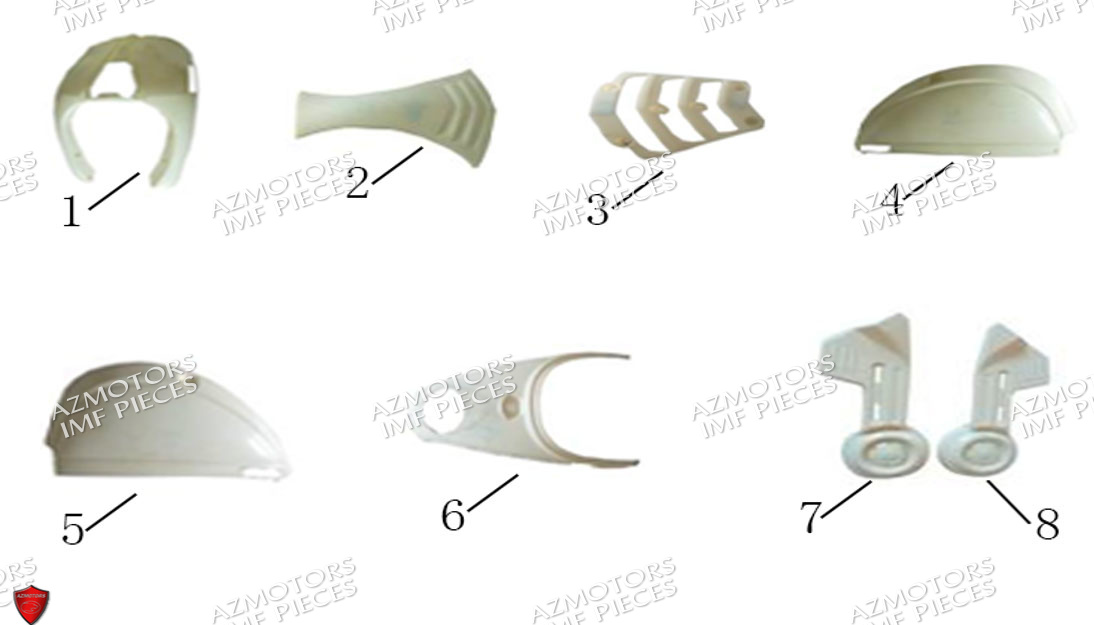 Carenages 2 AZMOTORS PIECES E-SNAKE ELECTRIQUE