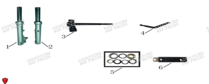 Fourche Avant AZMOTORS PIECES E-SNAKE ELECTRIQUE