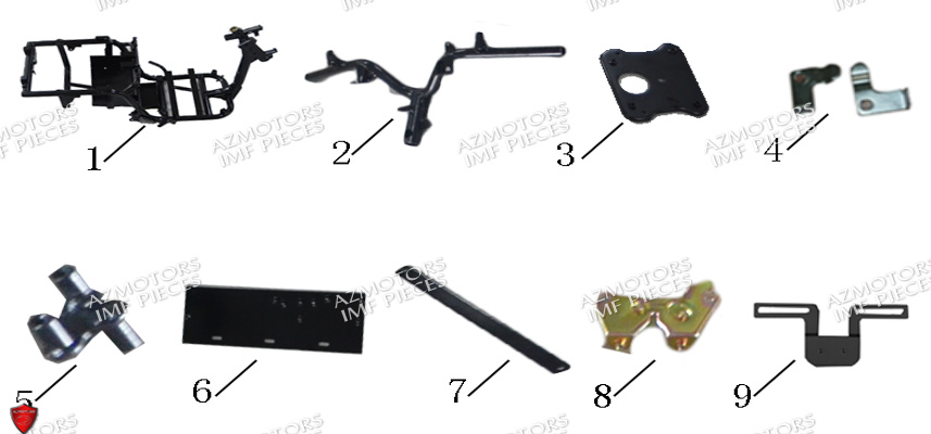Chassis AZMOTORS PIECES E-TRANKILY 3 ROUES ELECTRIQUE