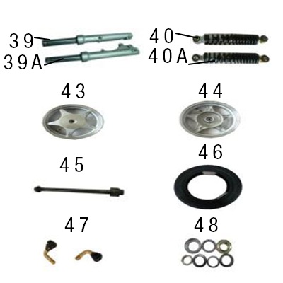 Fourche Et Amortisseur AZMOTORS PIECES E-TRANKILY_2 3 ROUES ELECTRIQUE