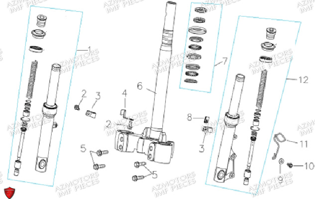 Fourche AZMOTORS PIECES E-VANNE ELECTRIQUE