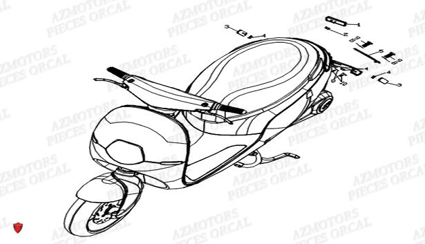 Catadioptre ORCAL Pieces Orcal scooter ECOOTER E1 3KW