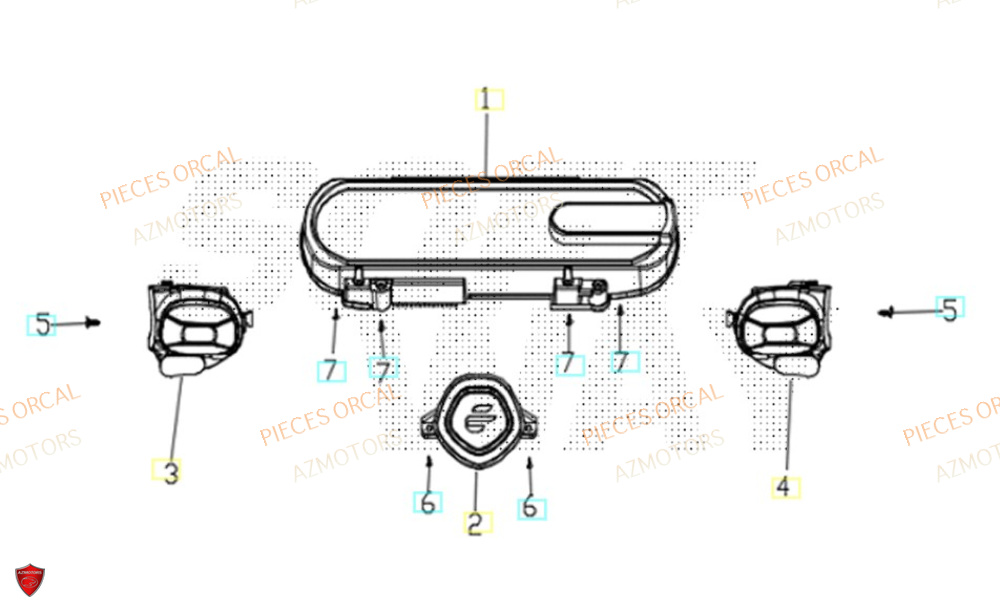 Compteur AZMOTORS Pieces Orcal scooter ECOOTER E1 3KW