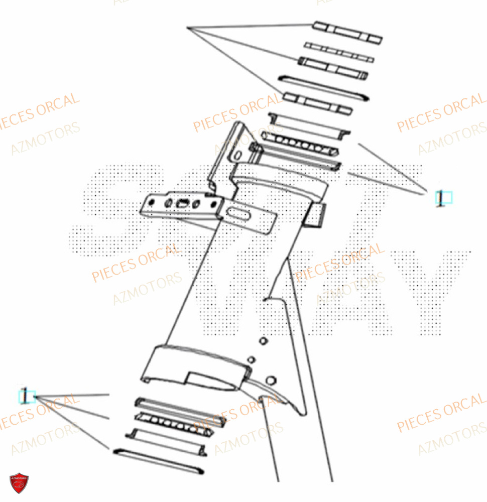 Roulement De Colonne AZMOTORS Pieces Orcal scooter ECOOTER E1 3KW