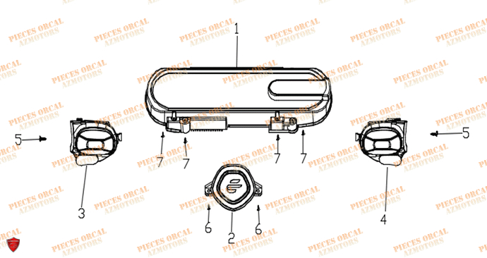 Compteur Commandes ORCAL Pieces Orcal scooter ECOOTER E1-R 4KW
