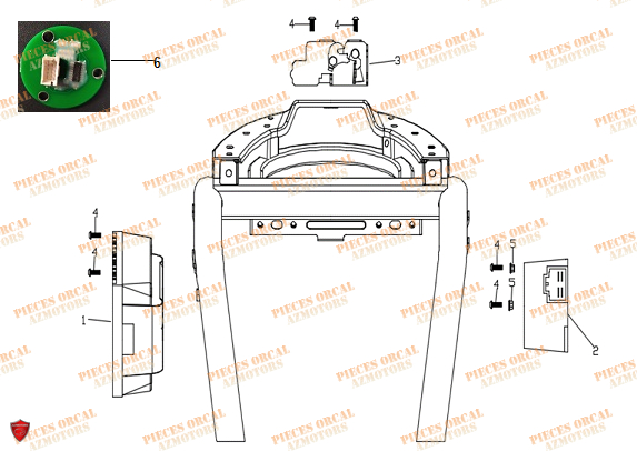 Electronique ORCAL Pieces Orcal scooter ECOOTER E1-R 4KW