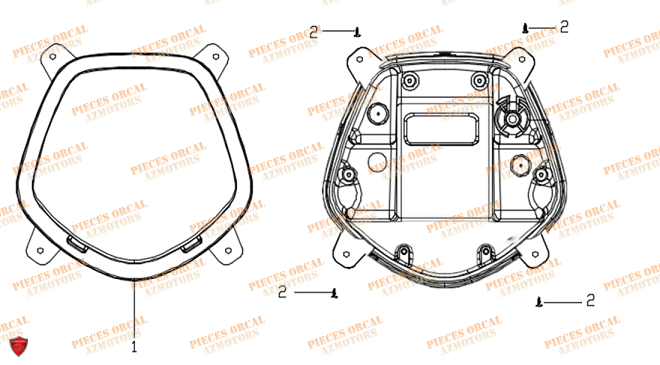 Phare ORCAL Pieces Orcal scooter ECOOTER E1-R 4KW