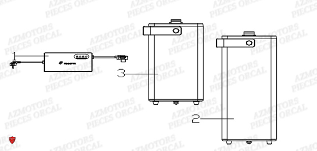 Batterie ORCAL Pieces Orcal scooter ECOOTER E2 3KW