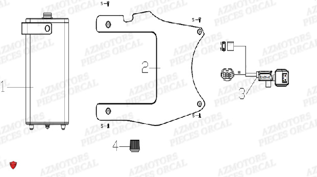 Batterie Auxiliaire ORCAL Pieces Orcal scooter ECOOTER E2 3KW
