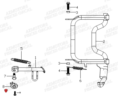 Bequilles ORCAL Pieces Orcal scooter ECOOTER E2 3KW