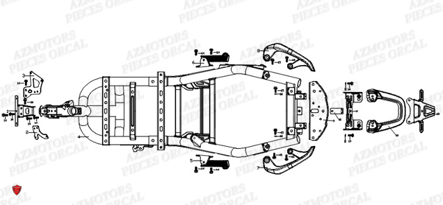 Cadre ORCAL Pieces Orcal scooter ECOOTER E2 3KW