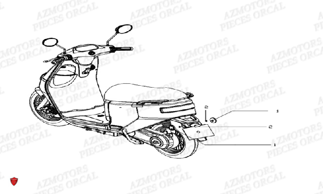 Catadioptre ORCAL Pieces Orcal scooter ECOOTER E2 3KW