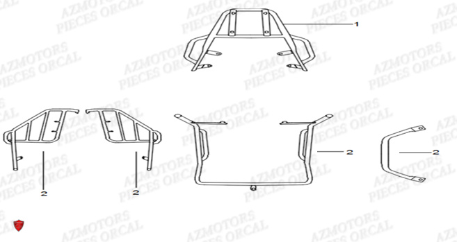 Porte Paquet ORCAL Pieces Orcal scooter ECOOTER E2 3KW