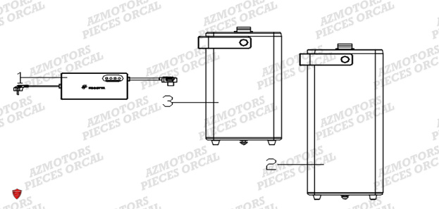 Batterie ORCAL Pieces Orcal scooter ECOOTER E2-R 4KW