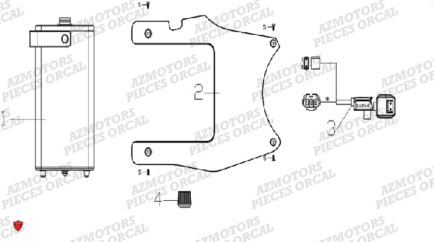 Batterie Isolants Capteurs ORCAL Pieces Orcal scooter ECOOTER E2-R 4KW