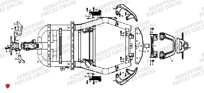 Cadre ORCAL Pieces Orcal scooter ECOOTER E2-R 4KW