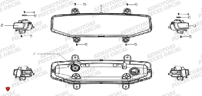 Eclairage Avant ORCAL Pieces Orcal scooter ECOOTER E2-R 4KW