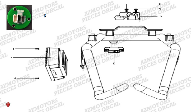 Electronique ORCAL Pieces Orcal scooter ECOOTER E2-R 4KW