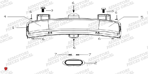 Feu Arriere ORCAL Pieces Orcal scooter ECOOTER E2-R 4KW
