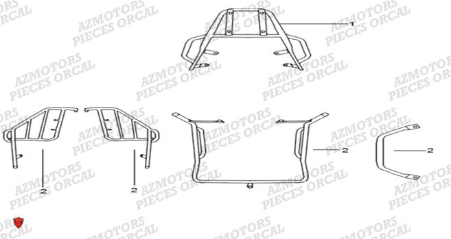Porte Paquet ORCAL Pieces Orcal scooter ECOOTER E2-R 4KW