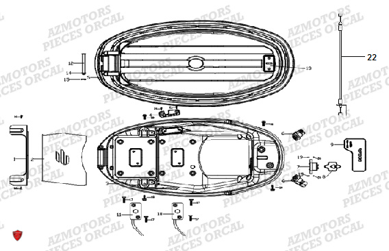 Selle ORCAL Pieces Orcal scooter ECOOTER E2-R 4KW