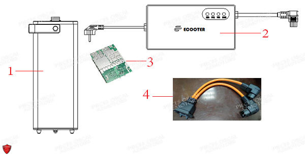 BATTERIE_ET_CHARGEUR ORCAL Pieces Orcal scooter ELECTRIQUE E-COOTER E5-R 8KW