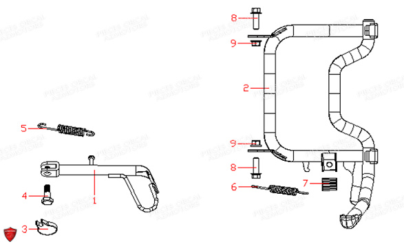 Bequilles ORCAL Pieces Orcal scooter ECOOTER E5 R 8KW (Équivalent 125cc)