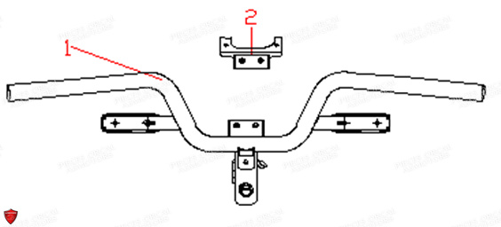 Guidon ORCAL Pieces Orcal scooter ECOOTER E5 R 8KW (Équivalent 125cc)