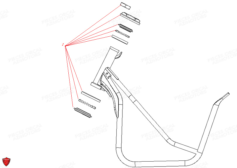 Roulements De Colonne ORCAL Pieces Orcal scooter ECOOTER E5 R 8KW (Équivalent 125cc)