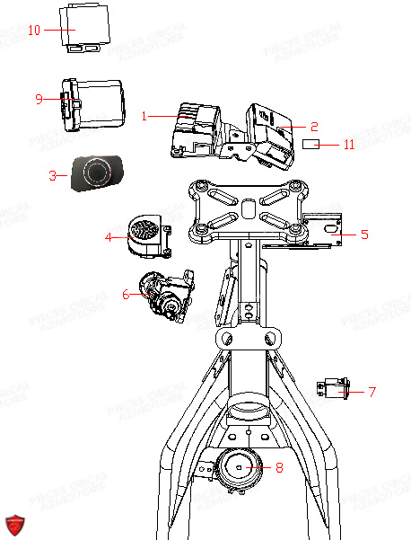 Serrure Et Electronique ORCAL Pieces Orcal scooter ECOOTER E5 R 8KW (Équivalent 125cc)