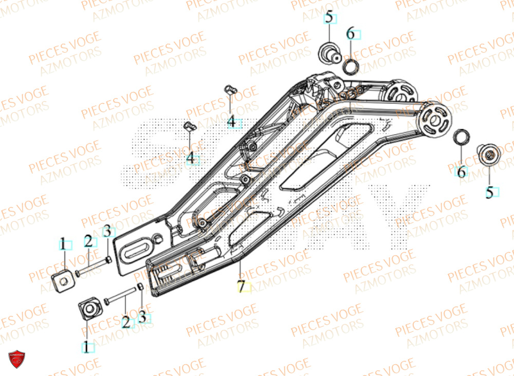 Bras Oscillant VOGE Pièces Voge EF-40 2025