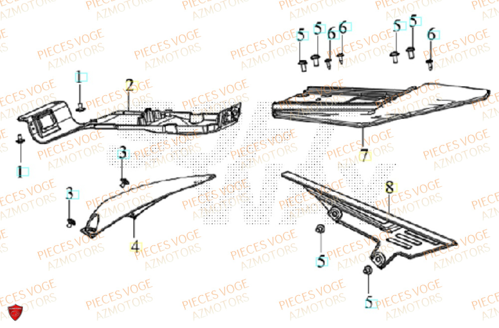Carenage Arriere VOGE Pièces Voge EF-40 2025