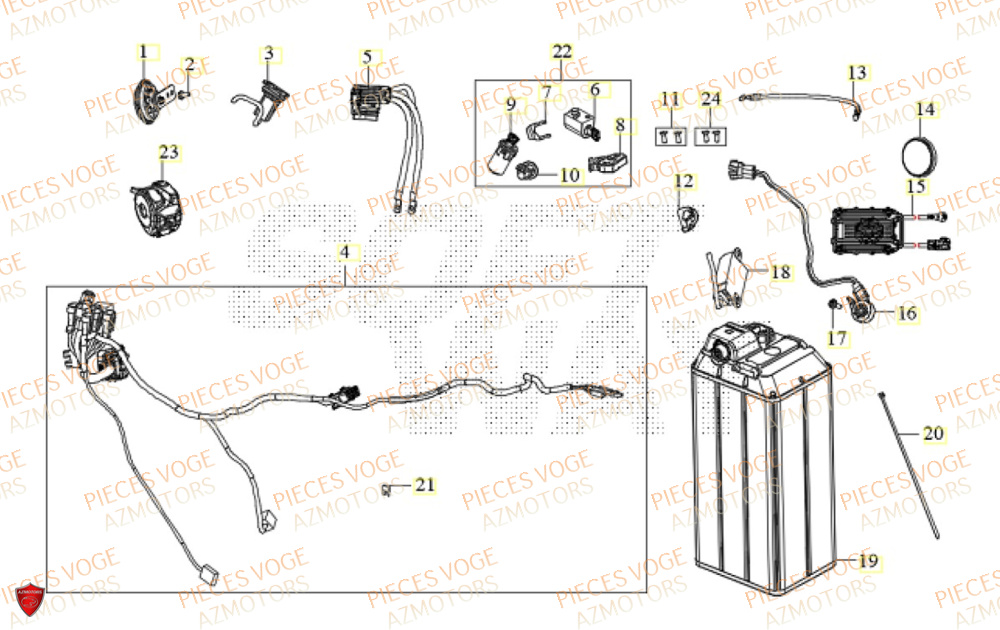 Electricite VOGE Pièces Voge EF-40 2025