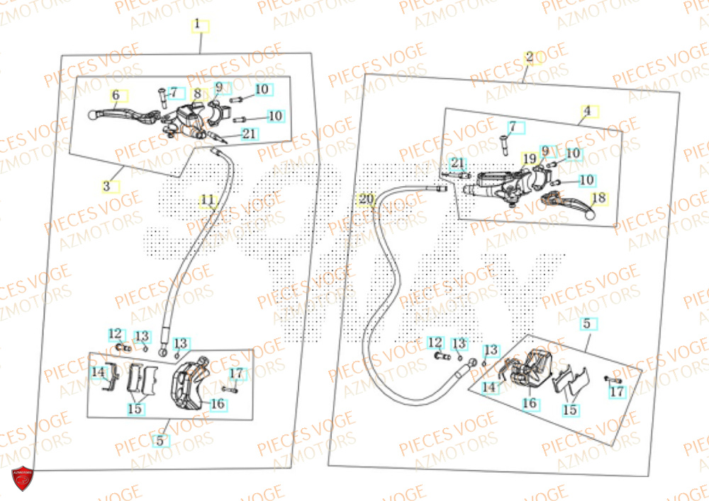 Frein VOGE Pièces Voge EF-40 2025