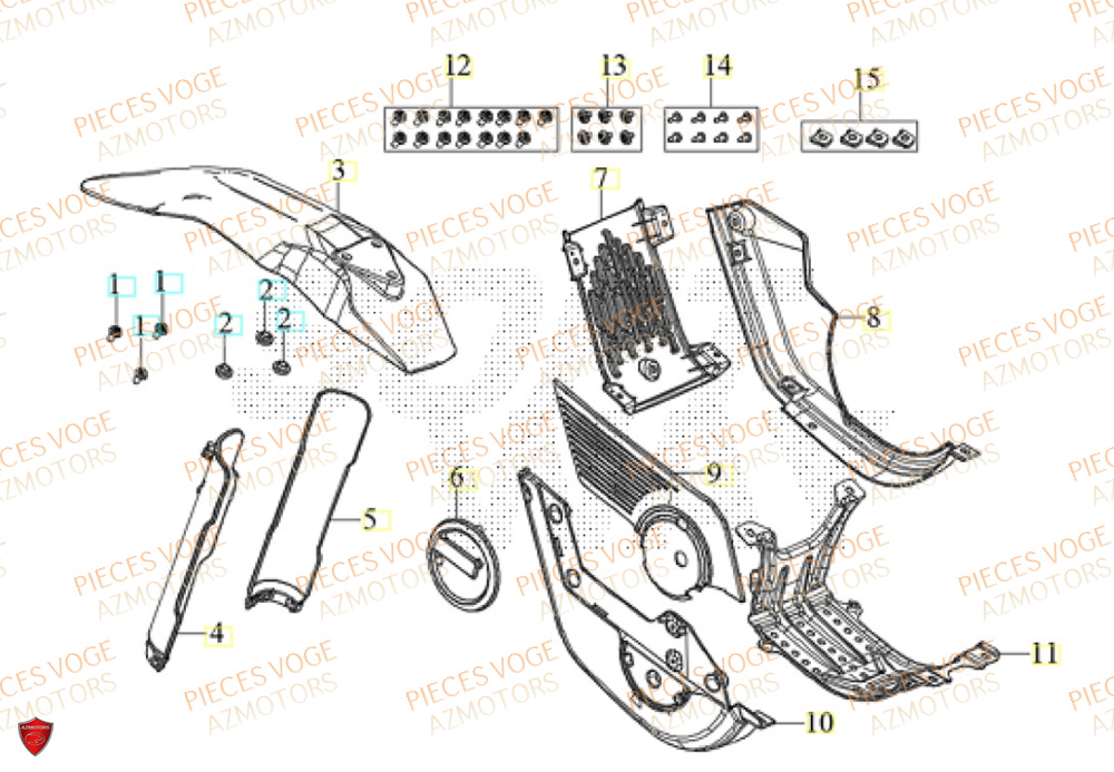 Garde Boue Avant VOGE Pièces Voge EF-40 2025
