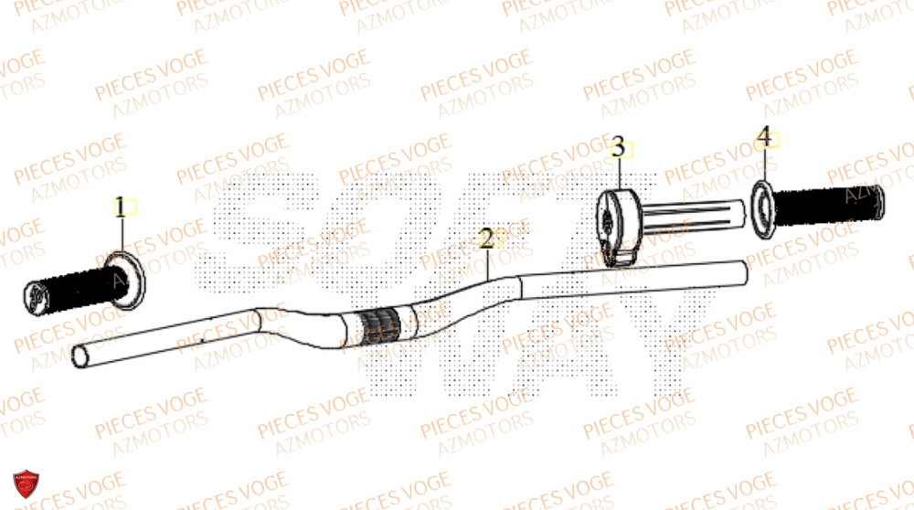 Guidon VOGE Pièces Voge EF-40 2025
