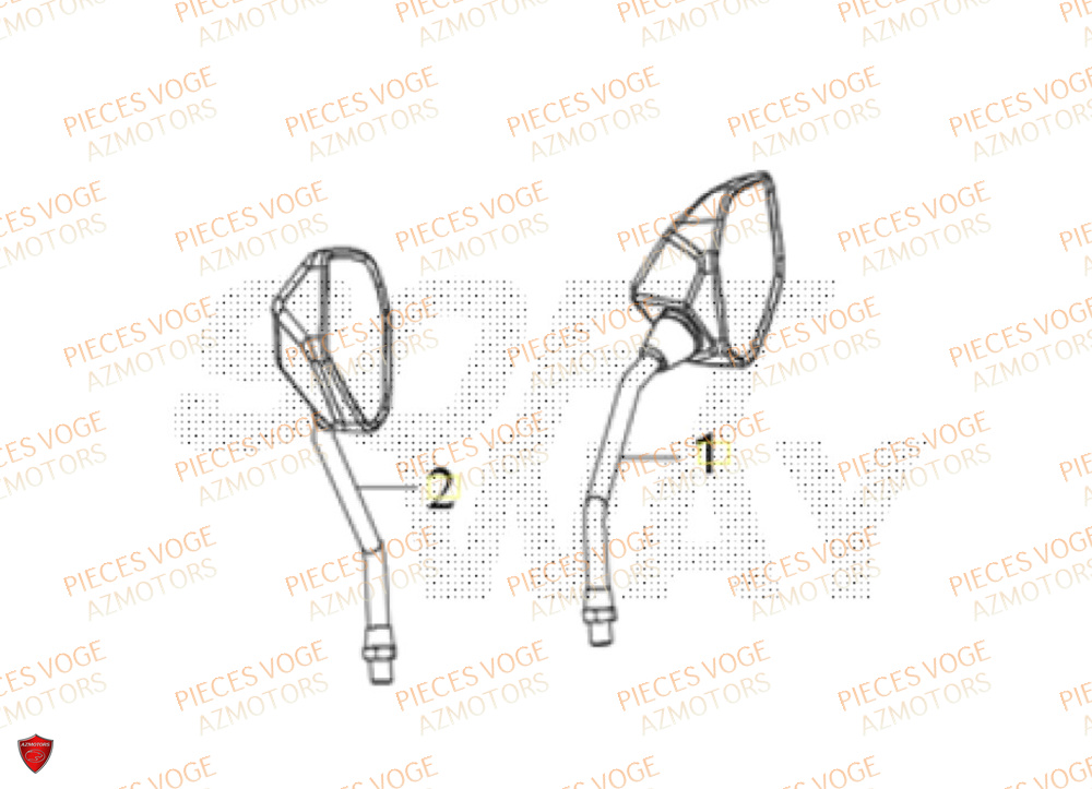 Retroviseur VOGE Pièces Voge EF-40 2025
