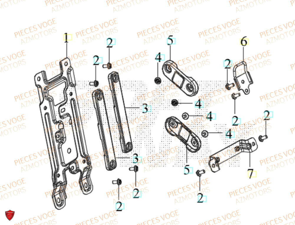 Support Batterie VOGE Pièces Voge EF-40 2025