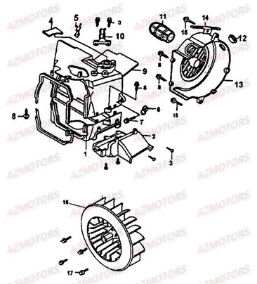 Cache Moteur LINHAI Pièces Scooter EGGY 125cc