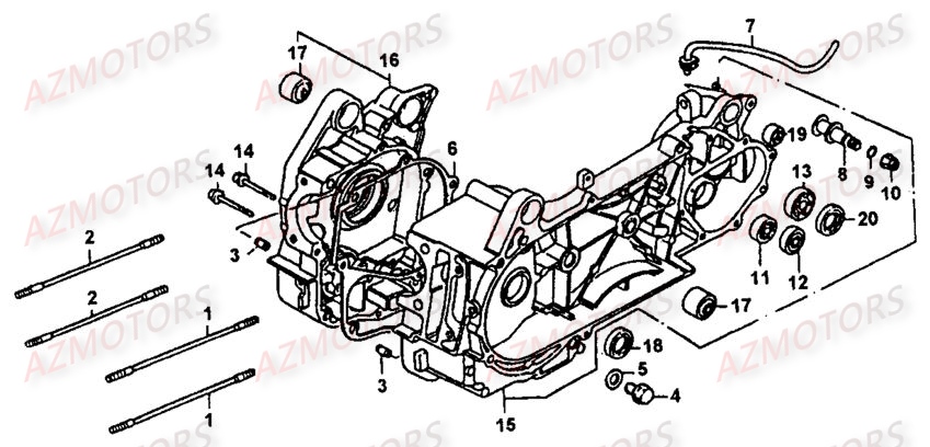 CARTER BAS MOTEUR pour EGGY 125