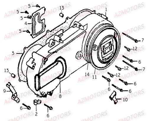 CARTER VARIATEUR LINHAI EGGY 125