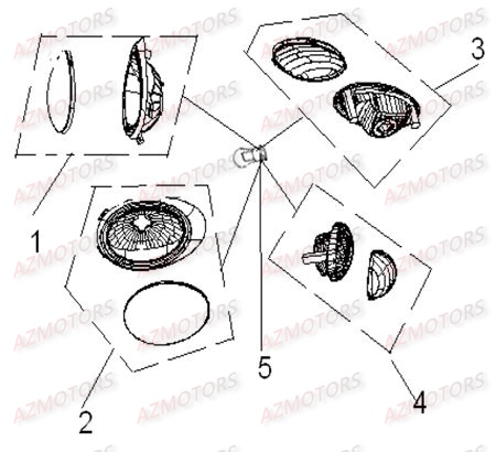 CLIGNOTANTS LINHAI EGGY 125