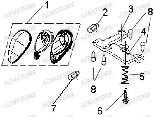 Phare Avant LINHAI Pièces Scooter EGGY 125cc