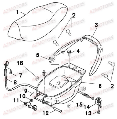 Selle LINHAI Pièces Scooter EGGY 125cc