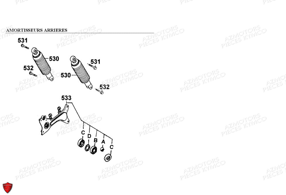 AMORTISSEURS ARRIERES pour EGO-125