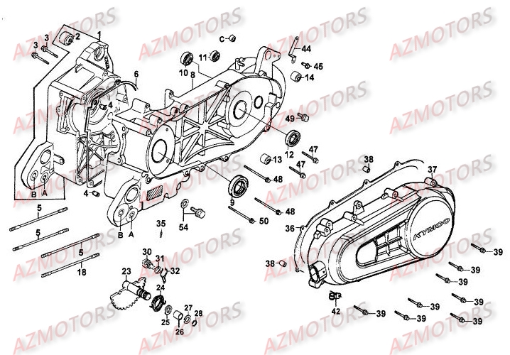 CARTER MOTEUR AZMOTORS EGO 125