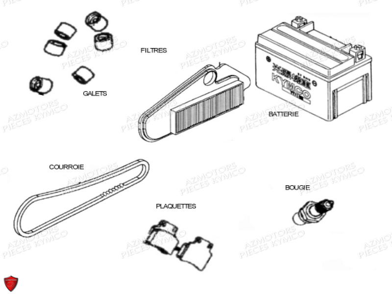 BATTERIE YTX9-BS YUASA (ORIGINE) KYMCO pour CONSOMMABLES de EGO-125