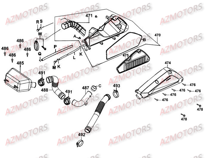 FILTRE A AIR KYMCO Pièces Scooter Kymco EGO 125 4T EURO I
KYMCO