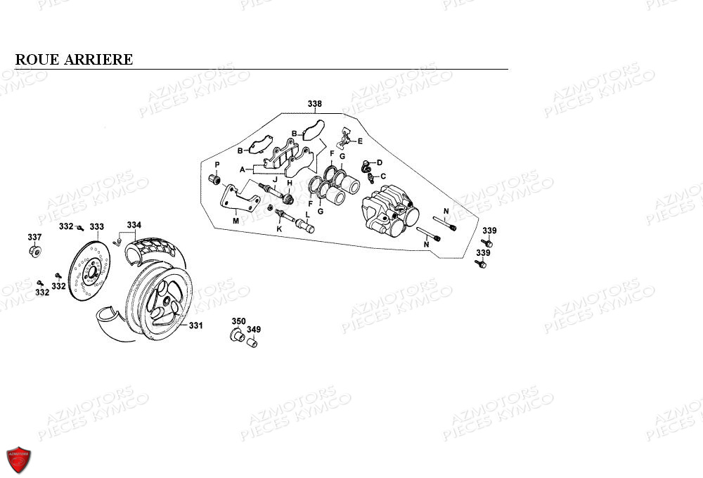 ROUE ARRIERE pour EGO-125